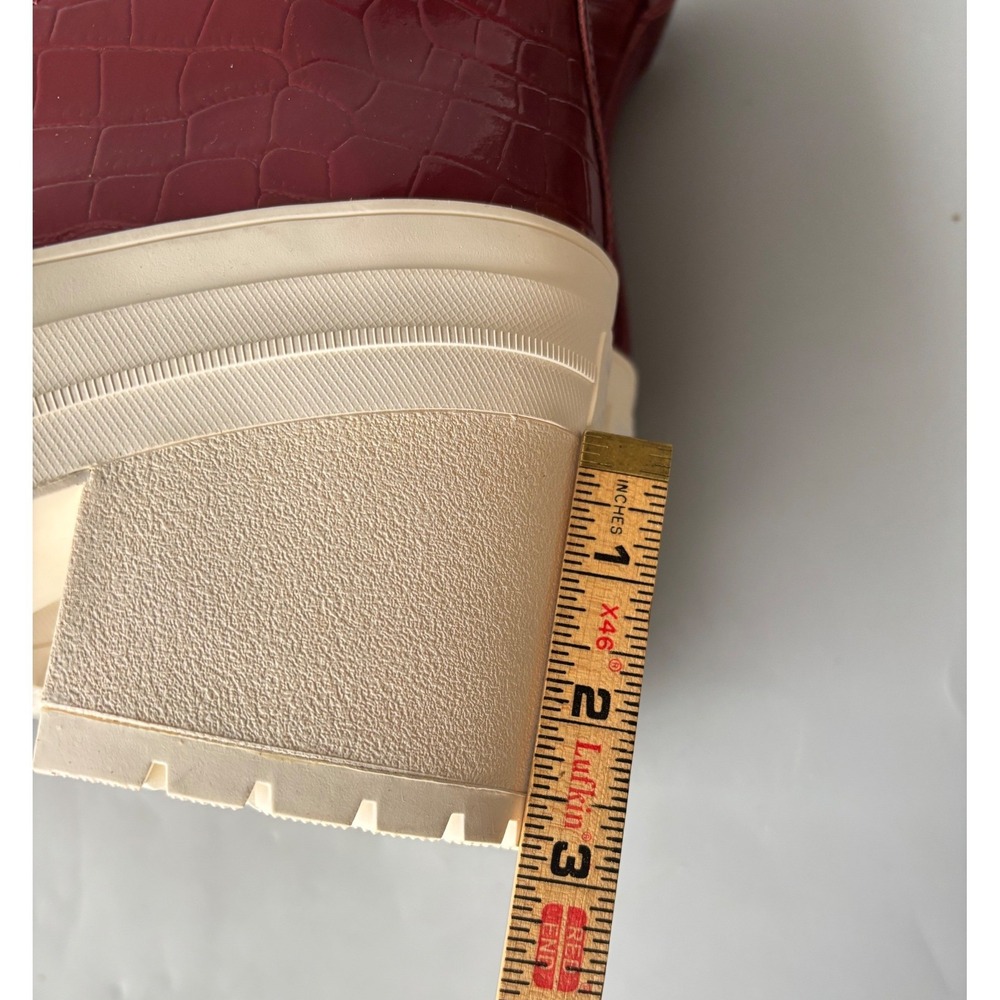Converse Chuck Taylor All Star GR82 Dark Cherry Croc Leather Heel Boots A07657C - Picture 9 of 11